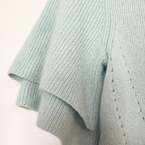 Banana Republic 100% Cashmere Layered Flutter Sleeve Sweater Size XS - Picture 3 of 8